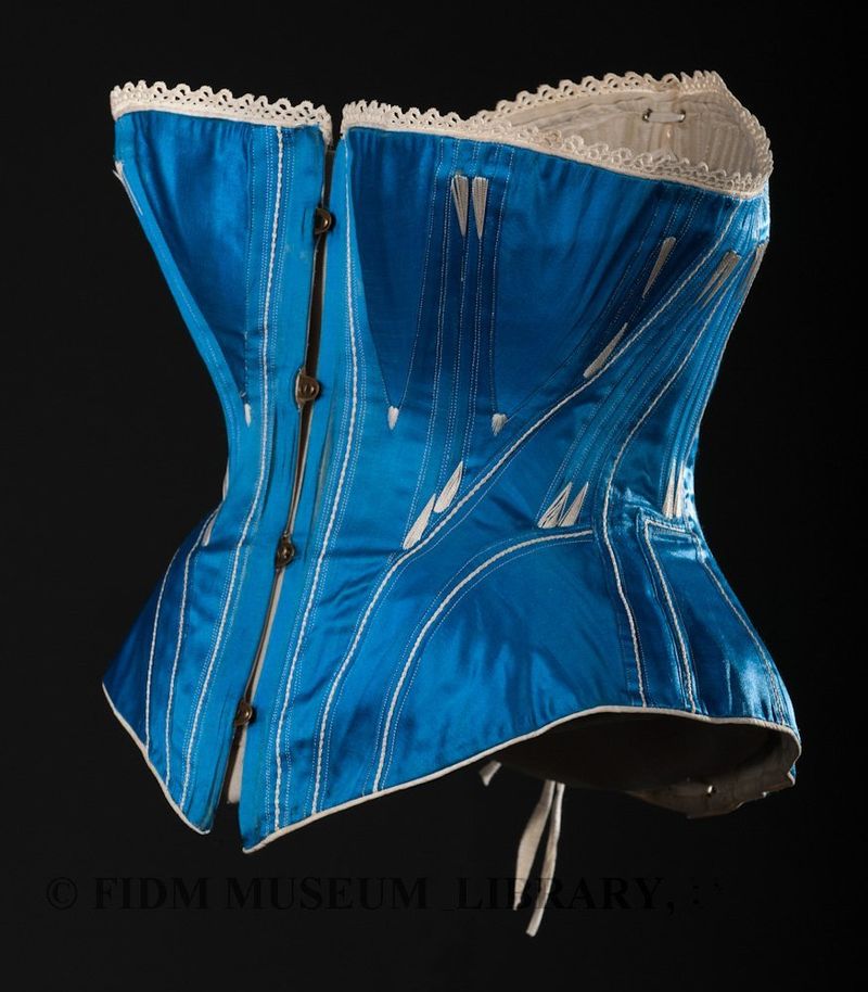 Finished Project: Blue Corset from 1868 – Wearing History® Blog