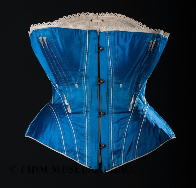 Blue corset, c. 1868-1874 - FIDM Museum