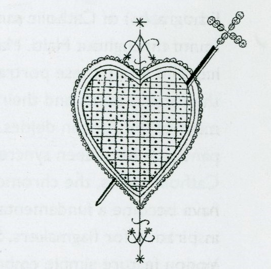 Examples of vèvè drawings; at left the symbol for Ezili Freda